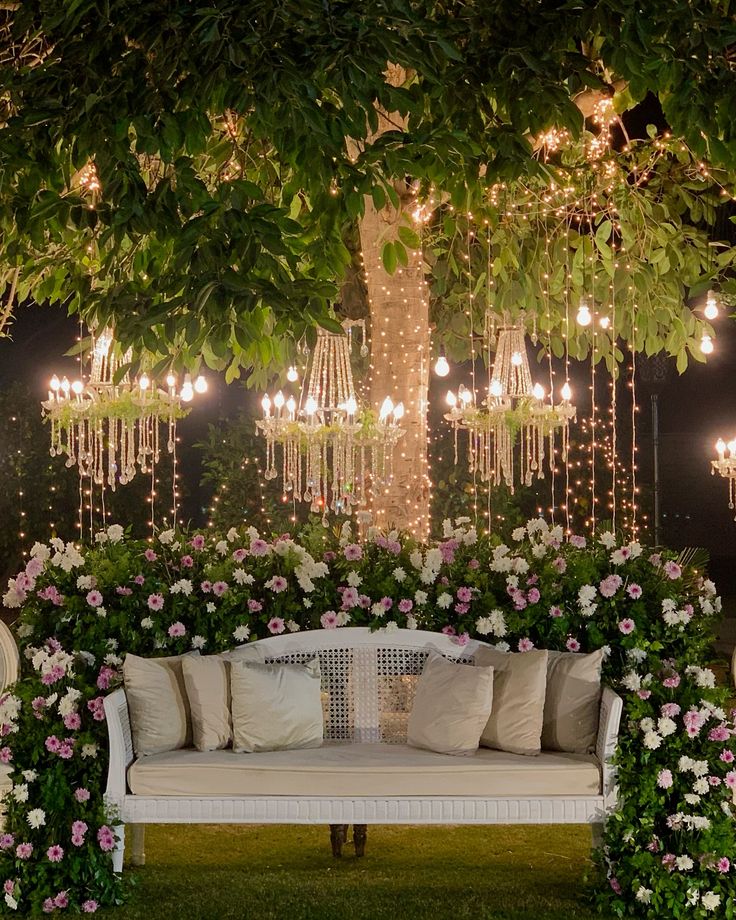floral magic under the trees! ✨🌸 • • • #kamarievents #fyp #flowerstagram #lahore #lahoreweddings #florals #baatpakki #gardendecor #weddinggoals #décor #eventdesign #outdoorwedding